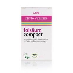 GSE Phyto Vitamins Folsäure compact Maisto papildas su folio rūgštimi iš citrinu žievelių ekstrakto, 120 tablečių