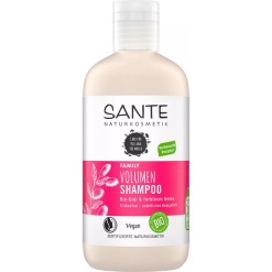 Apimties suteikiantis šampūnas su ekologiškomis goji uogomis ir chna, Sante Family, 250 ml