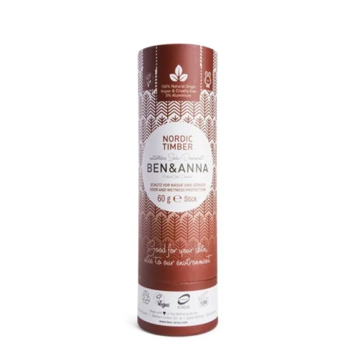 Ben & Anna Pieštukinis dezodorantas su soda Nordic Timber 60 g