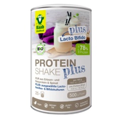 Raab Vitalfood Ekologiški baltymų kokteilio milteliai „Pur Plus“ su lacto bifido bakterijomis 500 g