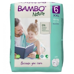 BAMBO NATURE ekologiškos sauskelnės 6, 16+ kg, 20 vnt.
