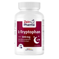 L-triptofanas 500 mg. Maisto papidas, Zein Pharma 90 kaps.