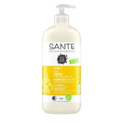 Atkuriamasis šampūnas su alyvuogių aliejumi ir žirnių baltymais, Sante Family