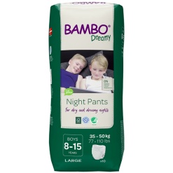 BAMBO Ekologiškos sauskelnės-kelnaitės DREAMY BOY 8-15 (35-50 kg), 10 vnt.