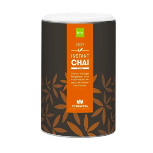 Cosmoveda Chai Latte Spicy Ajurvedinė tirpi aštroka prieskonių arbata su pienu, 180g