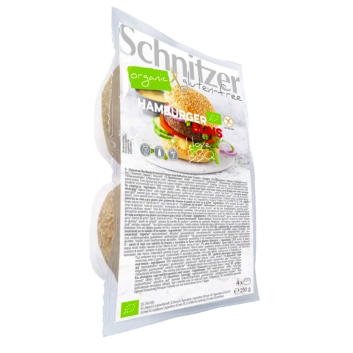 Schnitzer Mėsainių bandelės su sezamais, be glitimo, ekologiškos, 250g