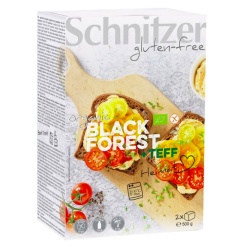 Schnitzer Kukurūzų duona BLACK FOREST su abisininių posmilgių (teff) miltais ir moliūgų sėklomis, be glitimo, ekologiška, 500g