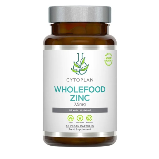 Cinkas „Wholefood zinc“. Maisto papildas Cytoplan, 60kaps.