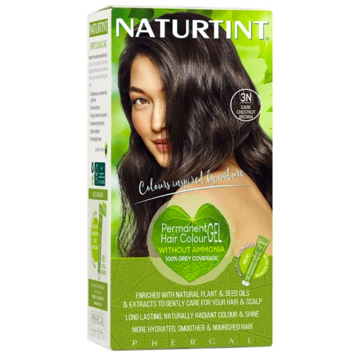 NATURTINT® ilgalaikiai plaukų dažai be amoniako, DARK CHESTNUT BROWN 3N, 170 ml