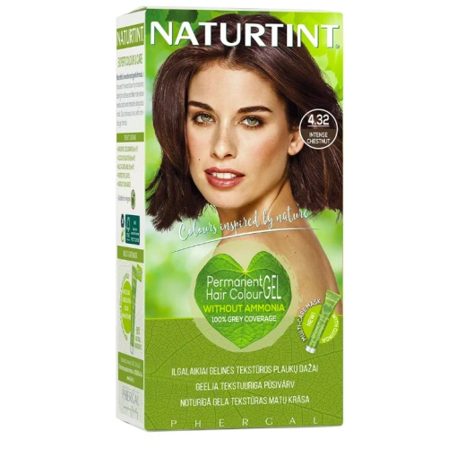 NATURTINT® ilgalaikiai plaukų dažai be amoniako, INTENSE CHESTNUT 4.32, 170 ml