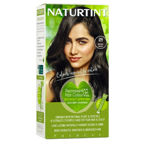 NATURTINT® ilgalaikiai plaukų dažai be amoniako, BROWN-BLACK 2N, 170ml