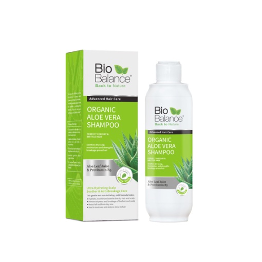 Ekologiškas šampūnas su alaviju išsausėjusiems ir lūžinėjantiems plaukams, Bio Balance, 300 ml